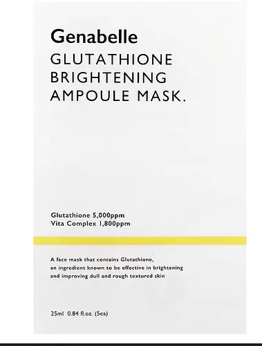 Genabelle Glutathione brightening ampoule beauty mask