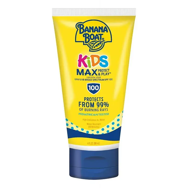 Banana Boat Kids Max Protect & Play Lotion Sunscreen Broad Spectrum SPF 100