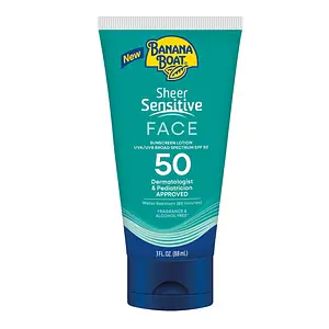 Banana Boat Sheer Sensitive Face Sunscreen Lotion SPF 50