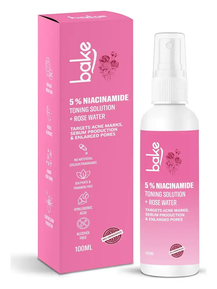 Bake 5% Niacinamide + Rose Water Toning Solution