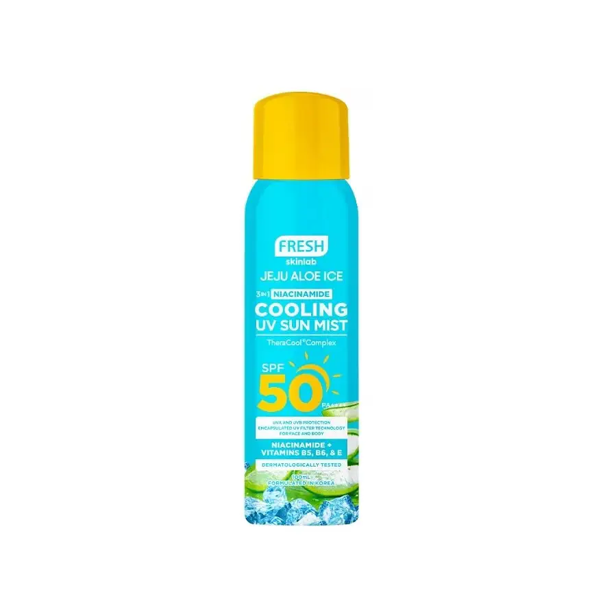 Fresh Skinlab Jeju Aloe Ice 3 In 1 Niacinamide Cooling UV Sun Mist SPF 50