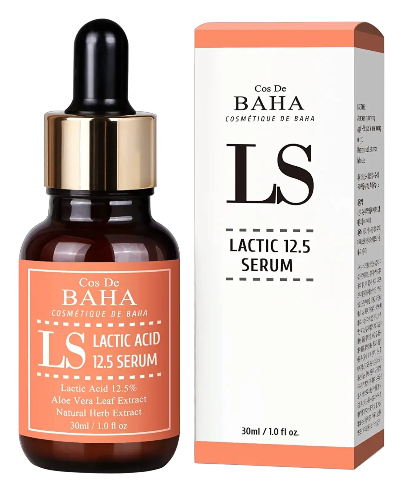 Cos De BAHA Lactic Acid 12.5% Face Peel Serum with HA