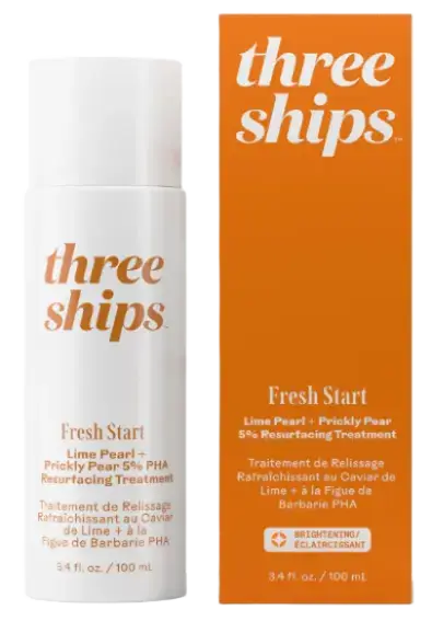 Three Ships Beauty Fresh Start Lime Pearl + Prickly Pear 5% PHA Resurfacing Treatment