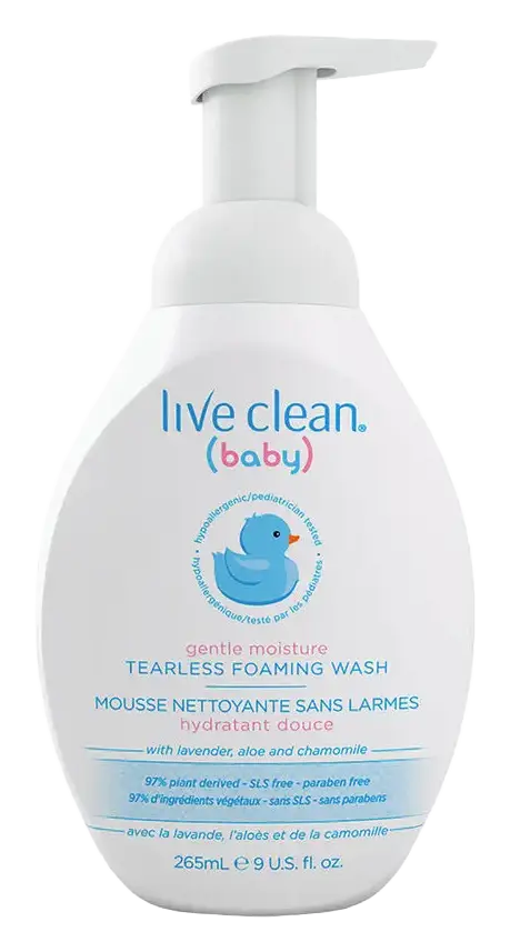 Live Clean Baby Gentle Moisture Tearless Foaming Wash