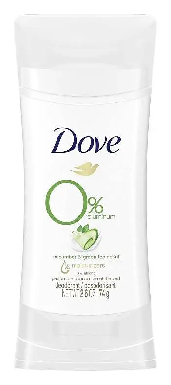 Dove 0% Aluminum Deodorant Stick Cucumber & Green Tea