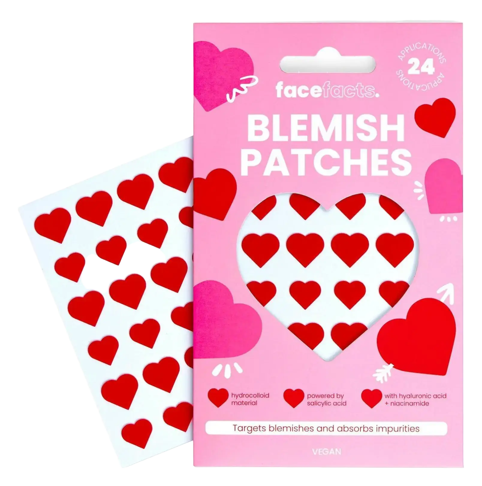 Face Facts Blemish Patches Red Hearts