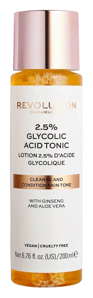 Revolution Beauty 2.5% Glycolic Acid AHA Glow Liquid Exfoliant Toner