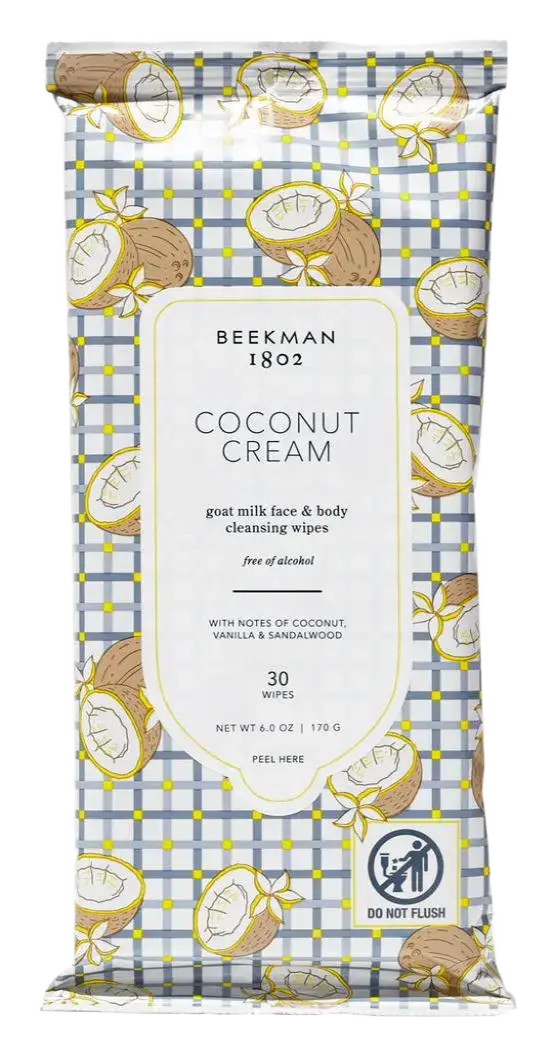 Beekman 1802 Facial Cleansing Wipes Coconut Cream