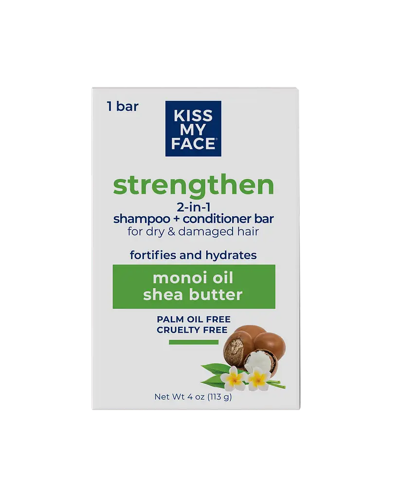 Kiss My Face 2-In-1 Shampoo + Conditioner Bar Strengthen