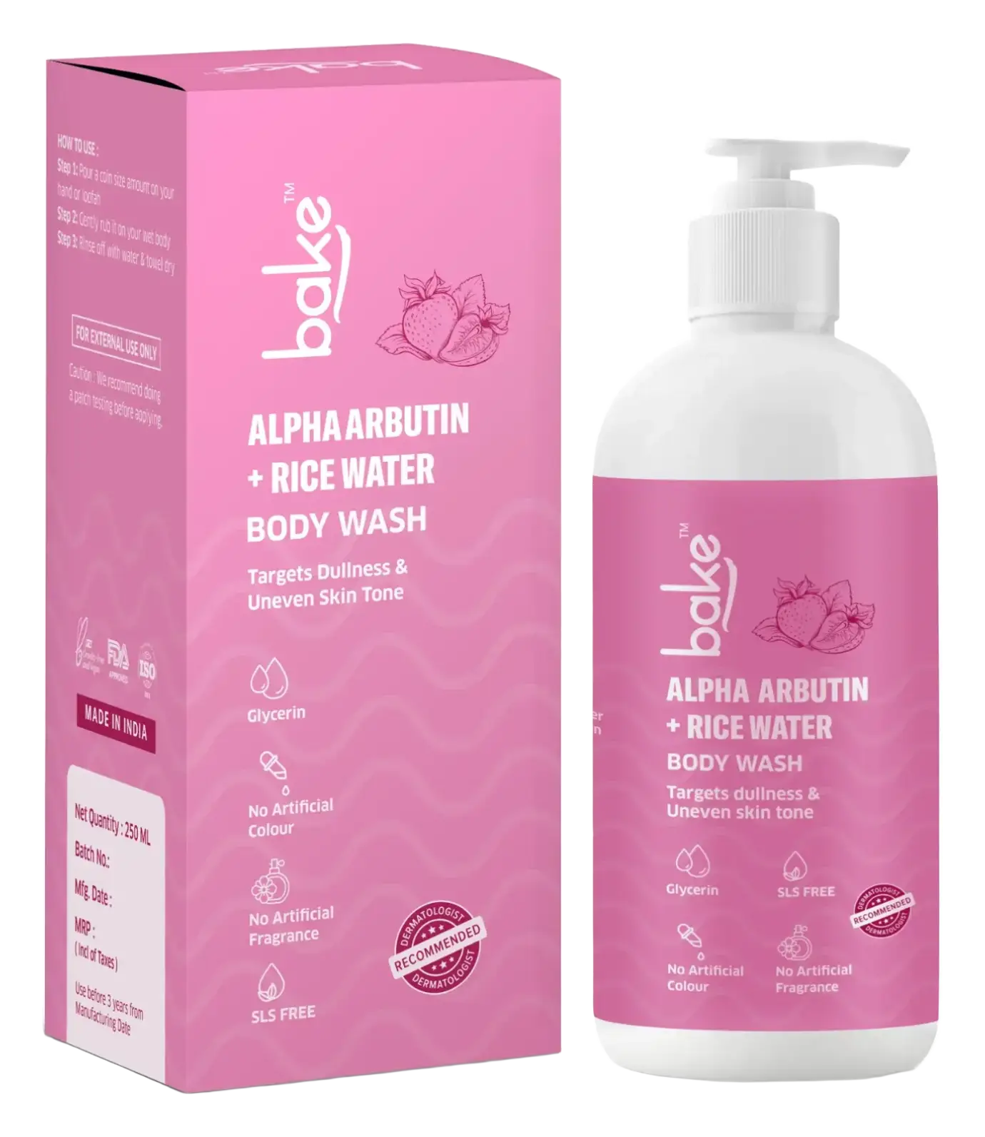 Bake Alpha Arbutin + Rice Water Body Wash