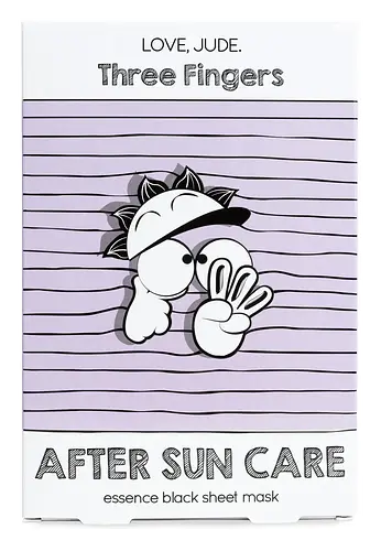 Love, Jude Three Fingers After Sun Care Essence Black Sheet Mask