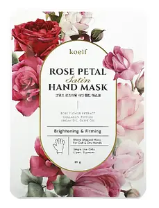 Petitfee Rose Petal Satin Hand Mask
