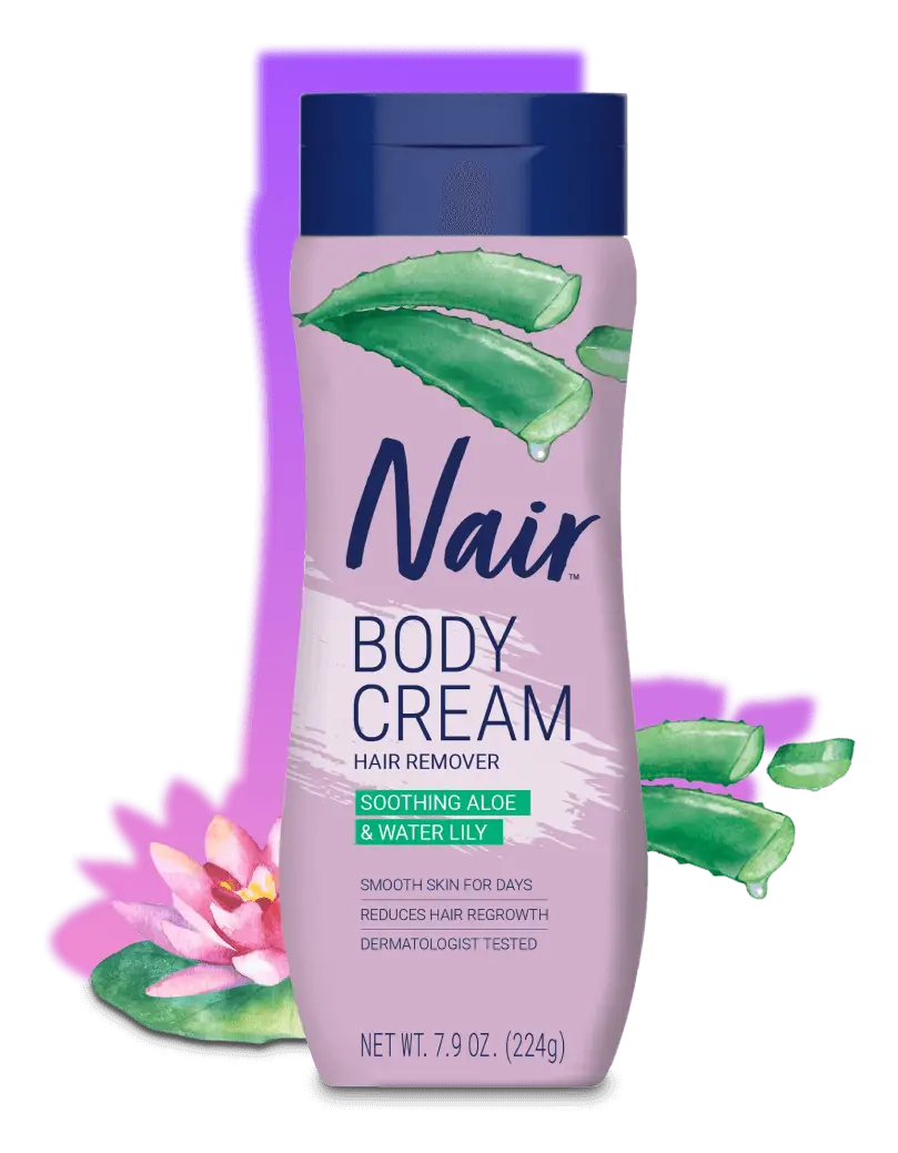 Nair Body Cream Hair Remover Soothing Aloe and Water Lily