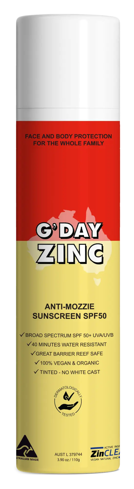 G'Day Zinc Anti-Mozzie Sunscreen SPF 50