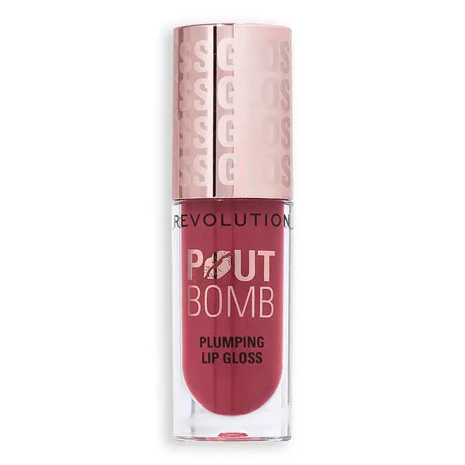 Revolution Beauty Pout Bomb Plumping Lip Gloss Wild Mauve Pink