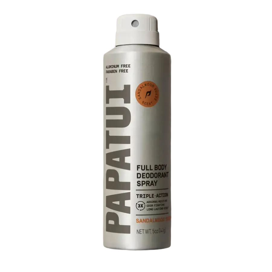 Papatui Men's Aluminum Free Full Body Deodorant Spray Sandalwood Suede