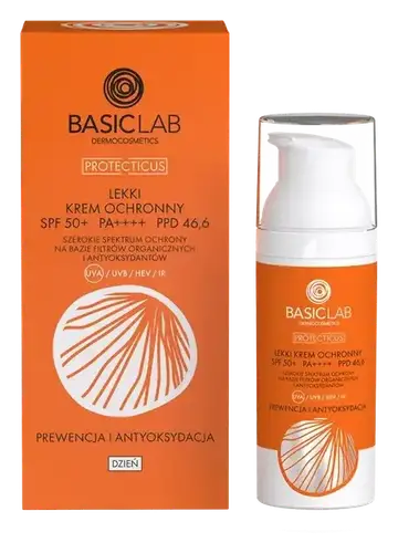 BasicLab Lekki Krem Ochronny SPF 50+