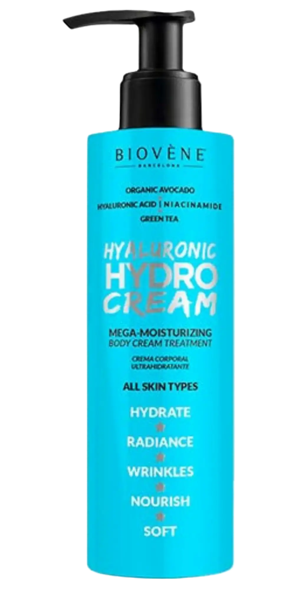 Biovène Barcelona Hyaluronic Hydro Cream Mega-Moisturizing Body Cream Treatment