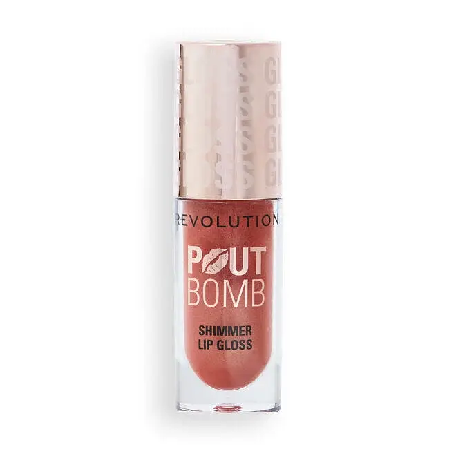 Revolution Beauty Pout Bomb Shimmer Lip Gloss Nude Glow