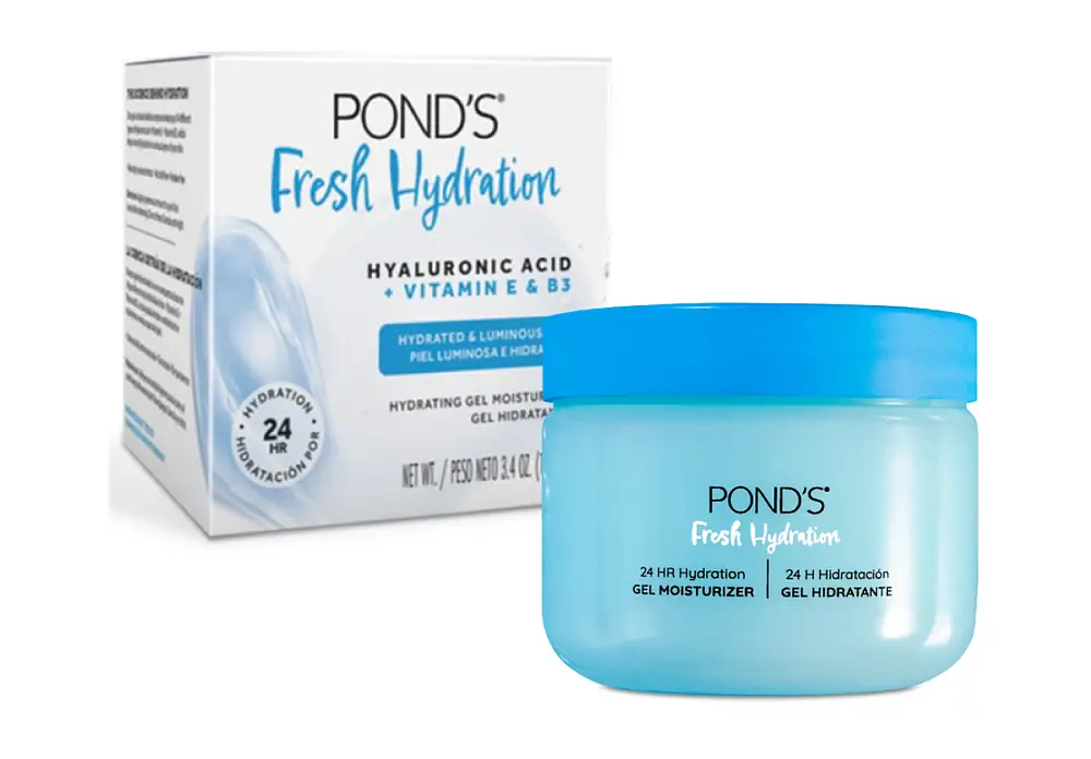 Pond's Fresh Hydration Gel Moisturizer Hyaluronic Acid + Vitamin E & B3
