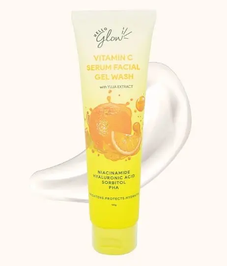 Hello Glow Vitamin C Serum Facial Gel Cleanser