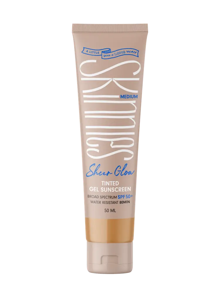 Skinnies Sheer Glow Tinted Gel Sunscreen SPF 50+ Medium
