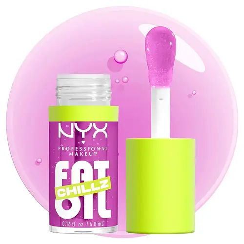 NYX Cosmetics Fat Oil Lip Drip Chillz Cooling Lip Oil Strawberry Slush
