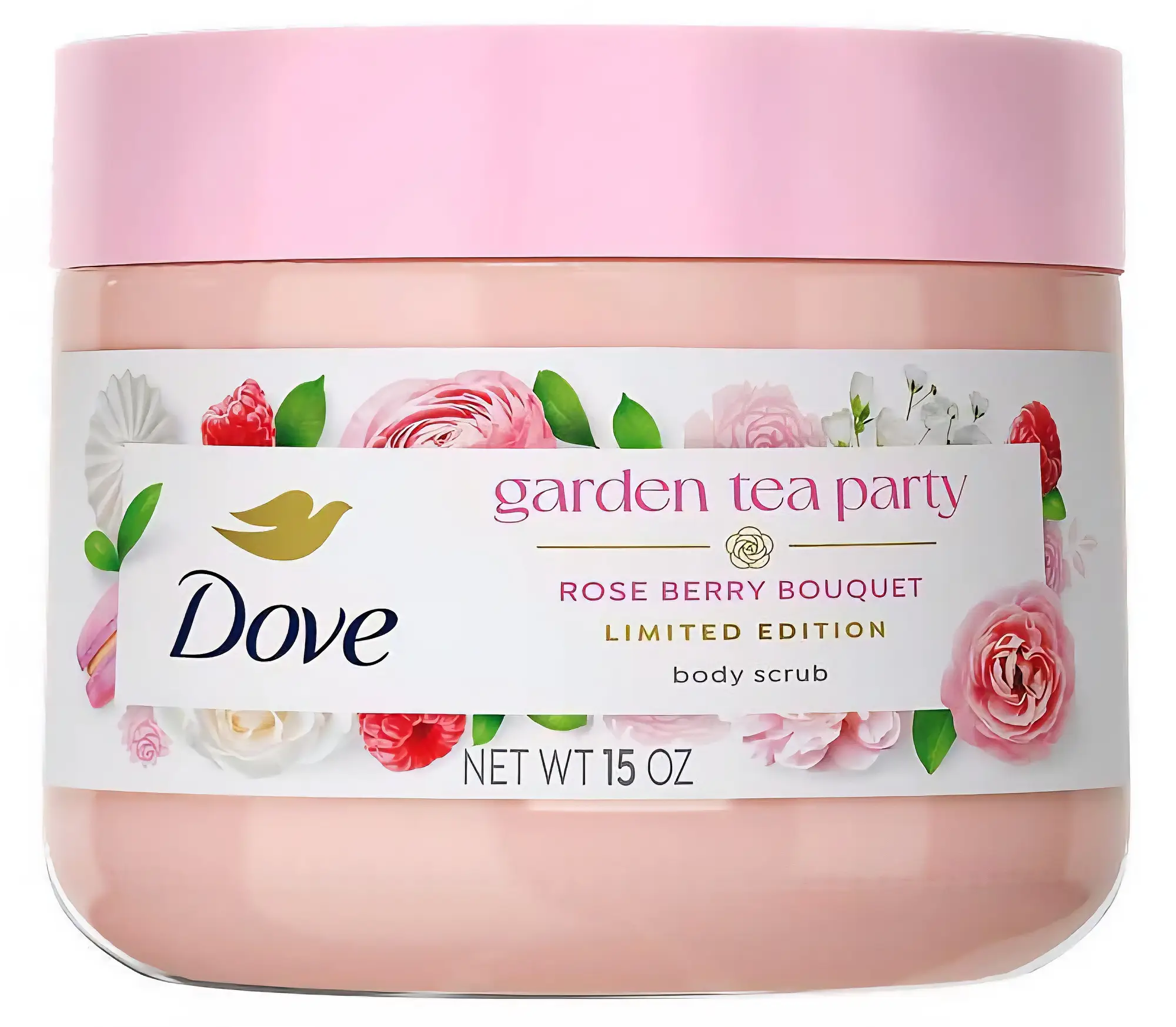 Dove Garden Tea Party Body Scrub Rose Berry Bouquet