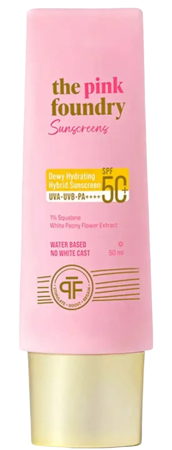 The Pink Foundry Dewy Hydrating Hybrid Sunscreen SPF 50+
