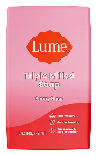 Lume Triple Milled Soap Bar Peony Rose