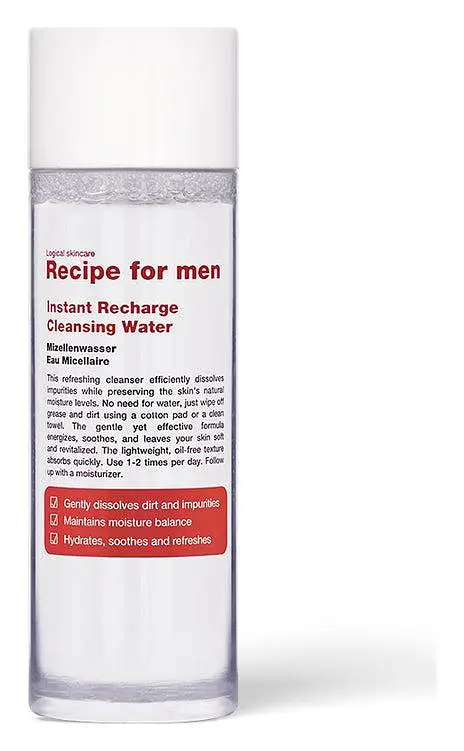 Recipe For men Instant Recharge Cleansing Water