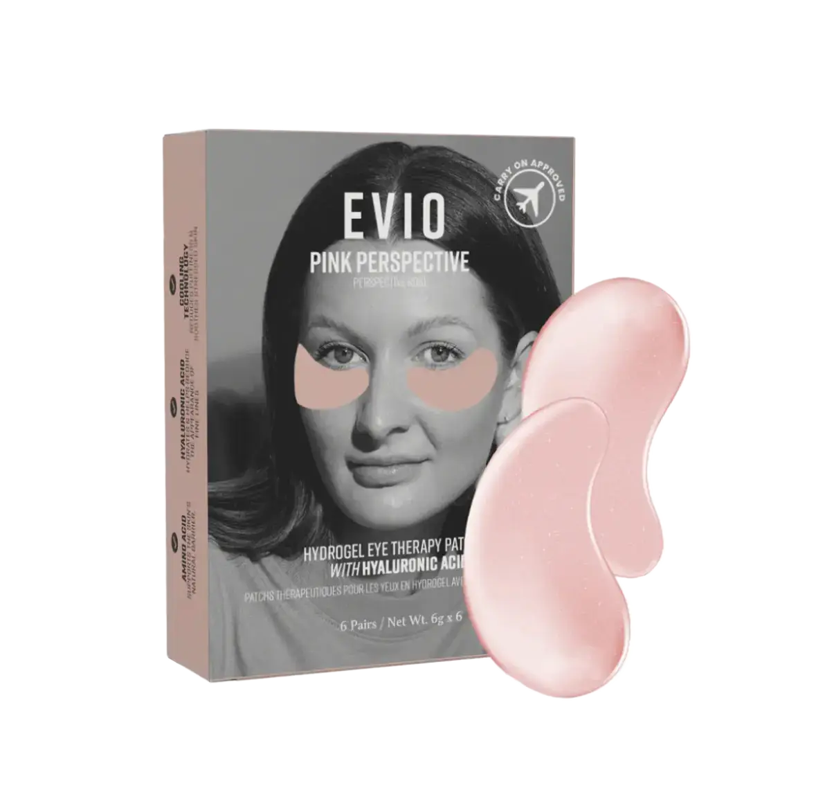 Evio Beauty Pink Perspective Hydrogel Eye Therapy Patches