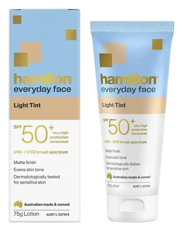 Hamilton Everyday Face Matte Tinted Sunscreen SPF 50+ Light