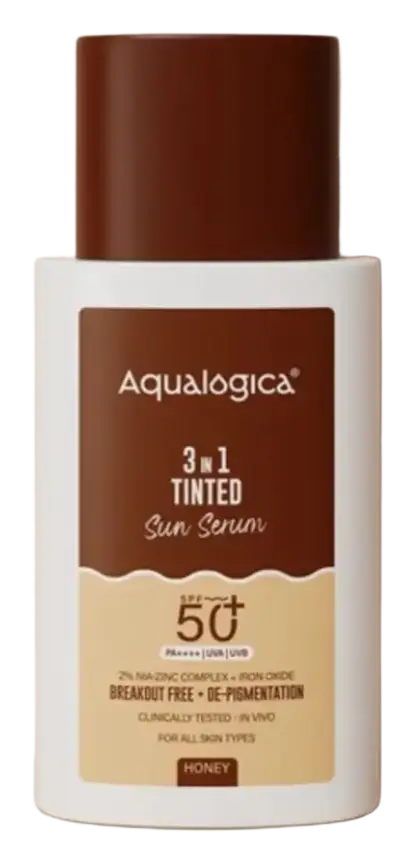 Aqualogica 3-In-1 Tinted Sun Serum SPF 50+ Honey