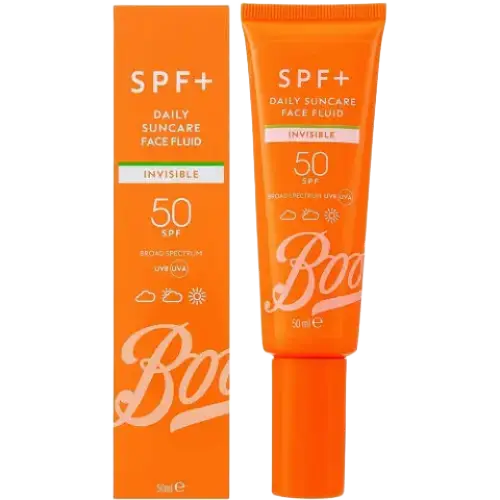 Boots SPF+ Invisible Daily Suncare Face Fluid SPF 50