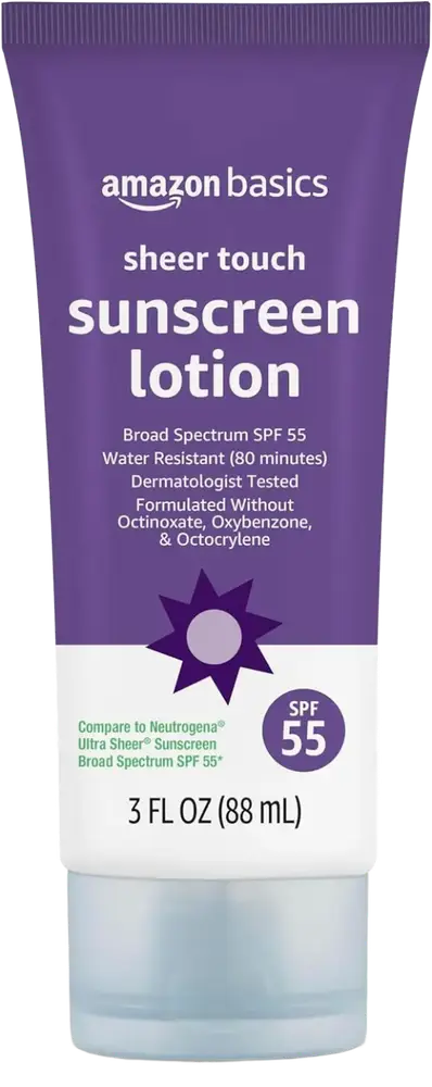 Amazon Basics Sheer Touch Sunscreen Lotion SPF 55