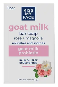 Kiss My Face Goat Milk Bar Soap Rose + Magnolia