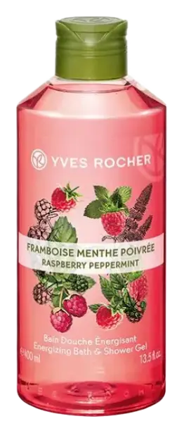 Yves Rocher Energizing Bath & Shower Gel Raspberry Peppermint