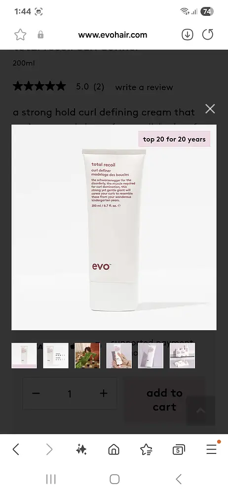 Evo total recoil curl definer
