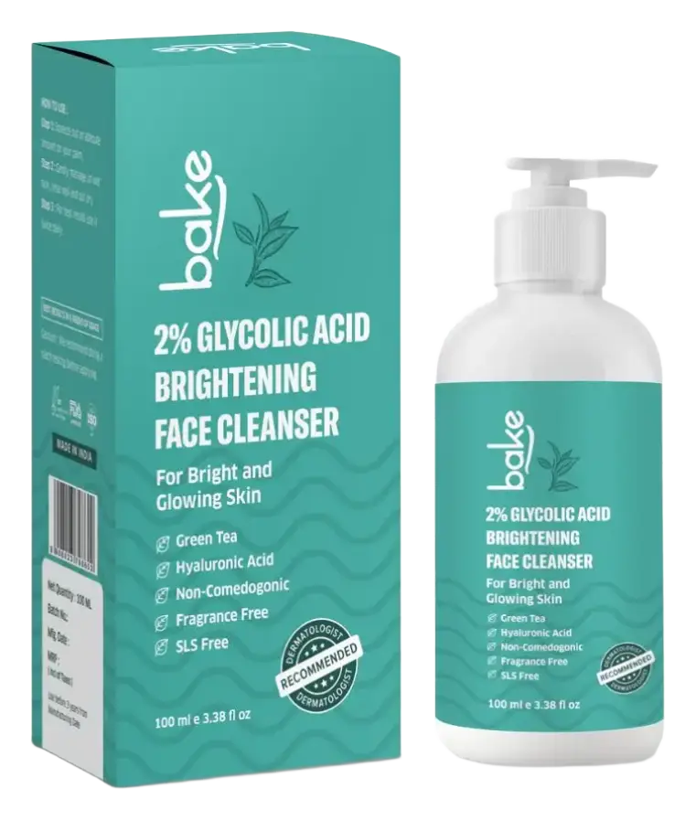 Bake 2% Glycolic Acid Brightening Face Cleanser