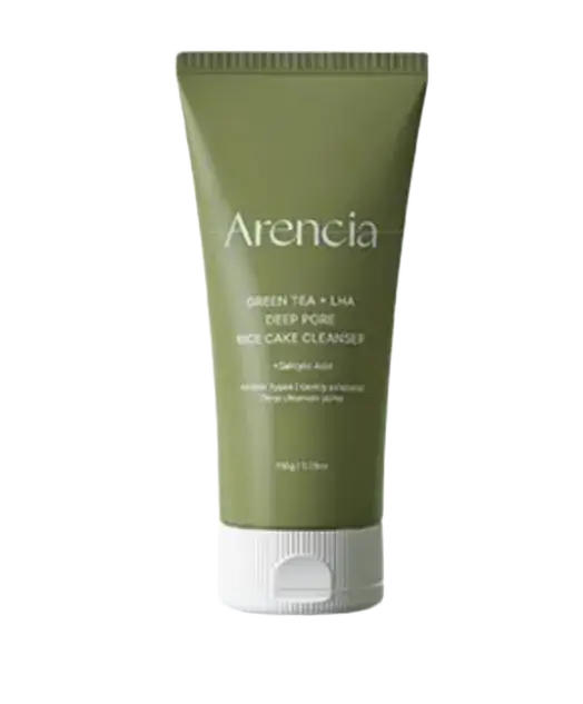 Arencia Green Tea + LHA Deep Pore Rice Cake Cleanser