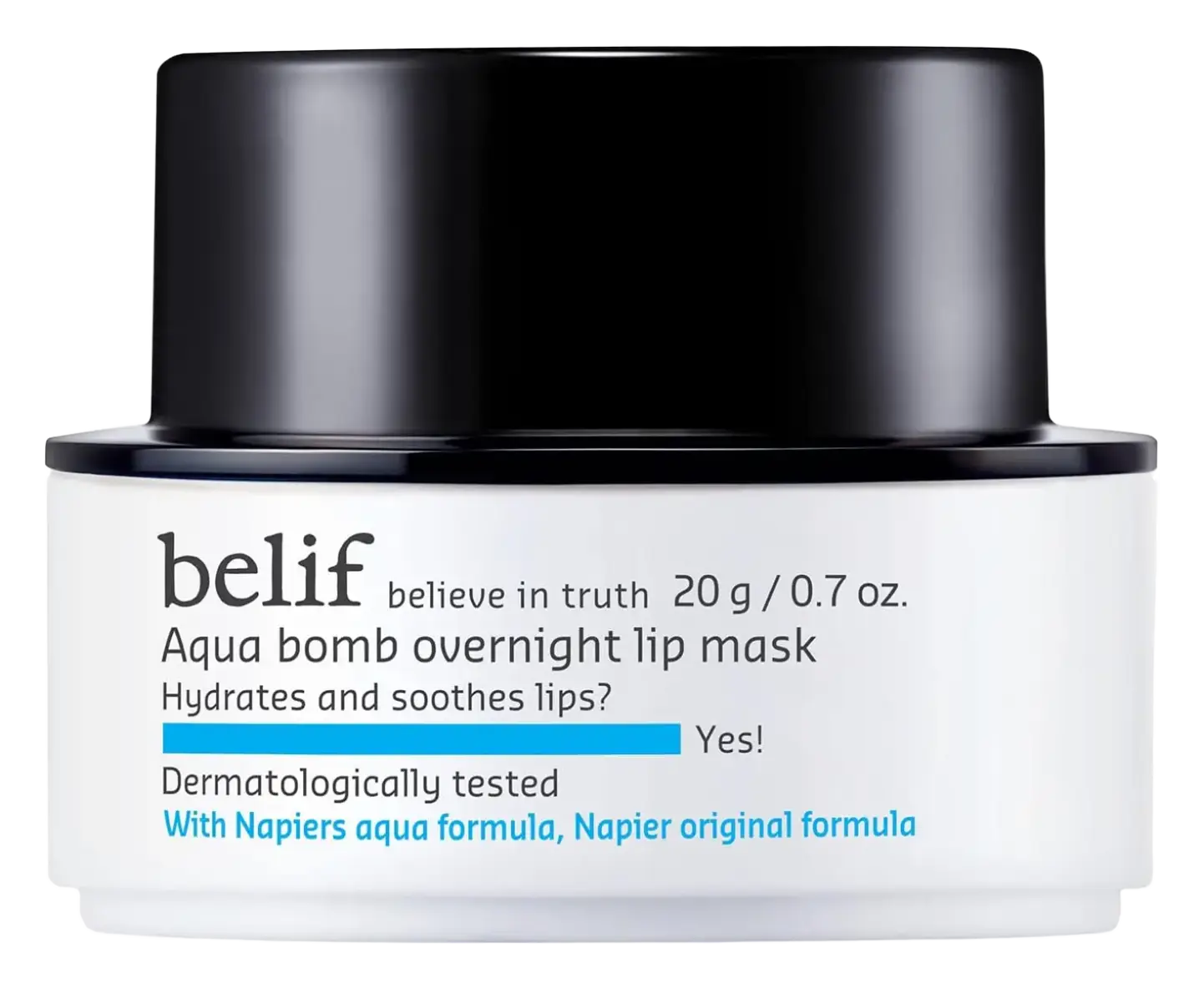 Belif Aqua Bomb Overnight Lip Mask with Shea Butter