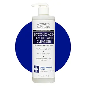 Advanced Clinicals Glycolic Acid + Lactic Acid Cleanser