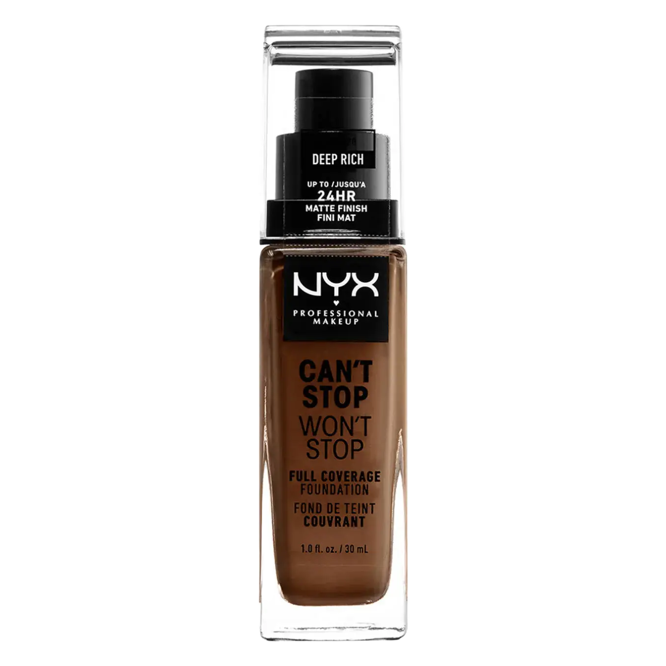 NYX Cosmetics Can't Stop Won't Stop Full Coverage Foundation 20 Deep Rich