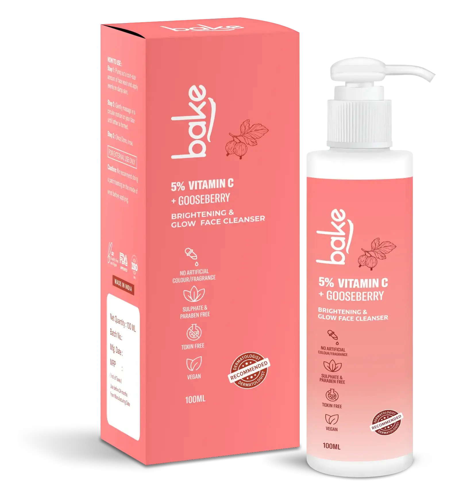 Bake 5% Vitamin C + Gooseberry Face Cleanser