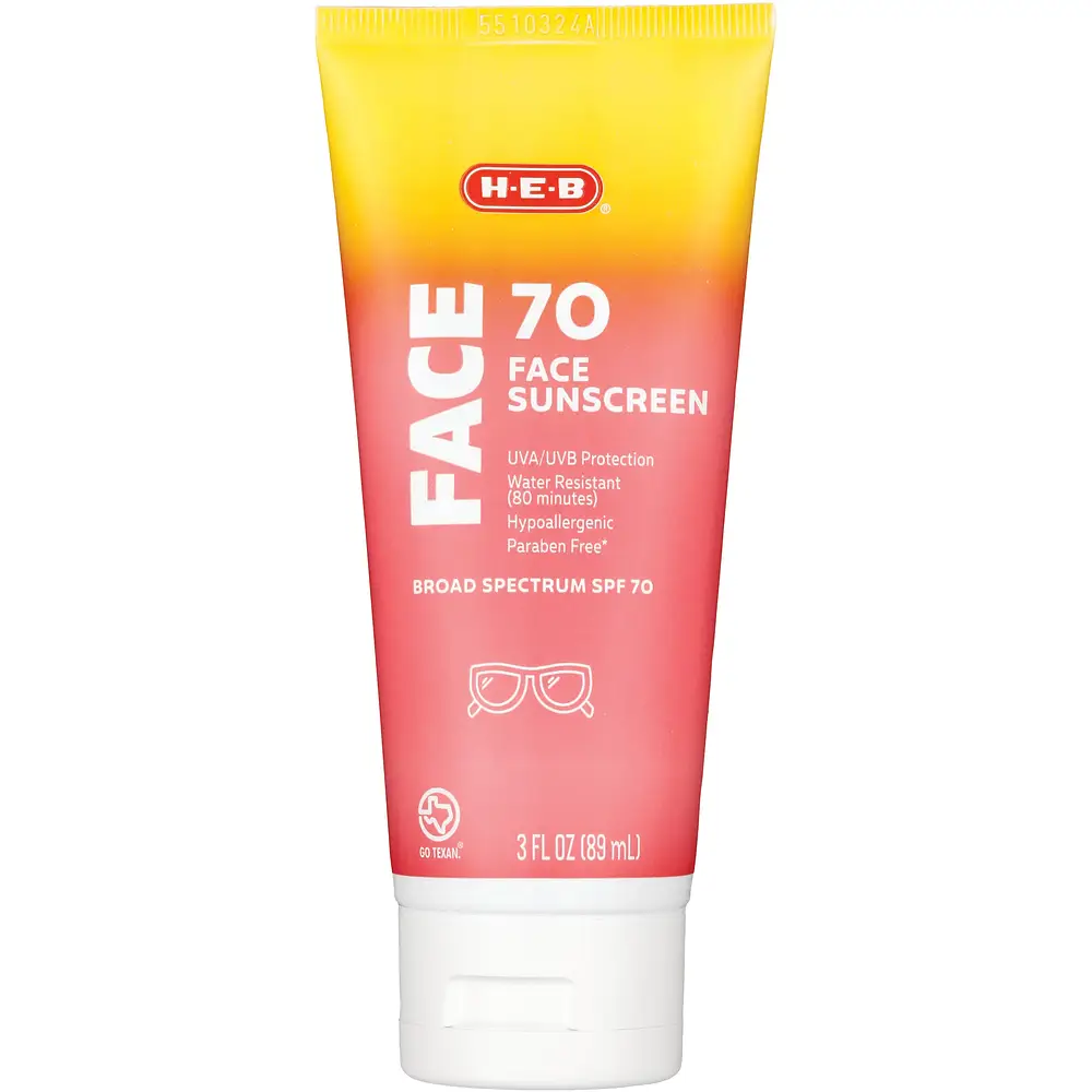 HEB Broad Spectrum Face Sunscreen SPF 70