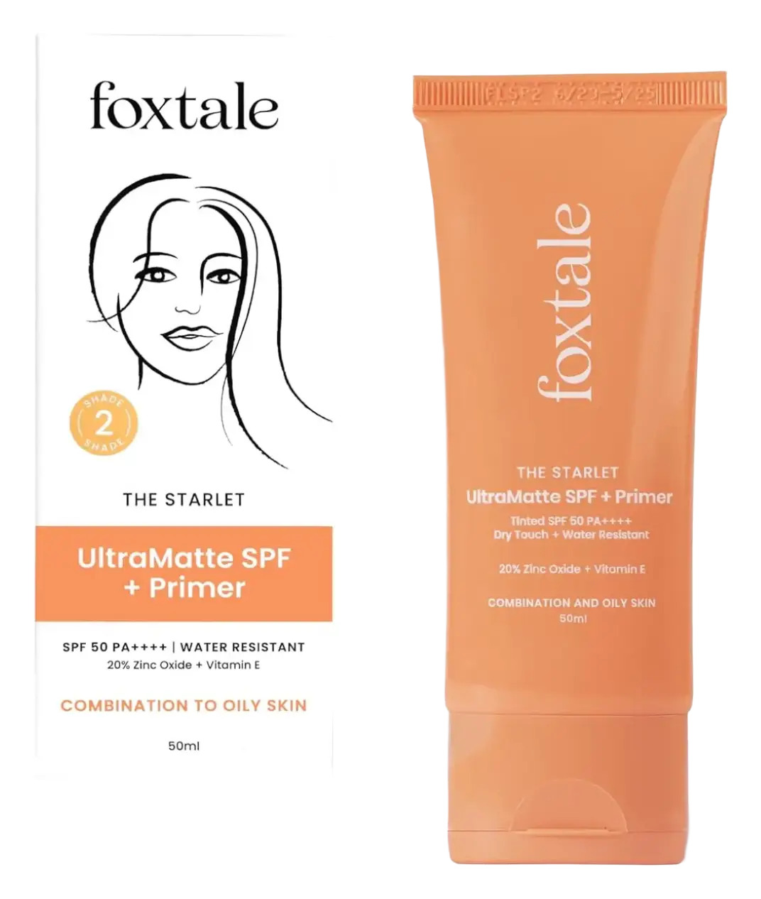 Foxtale The Starlet Ultramatte SPF 50 + Primer Shade 2