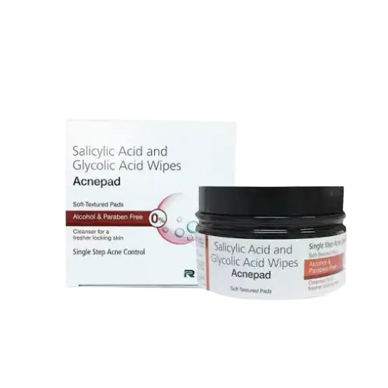Regaliz Medicare Acnepad Salicylic Acid & Glycolic Acid Wipes