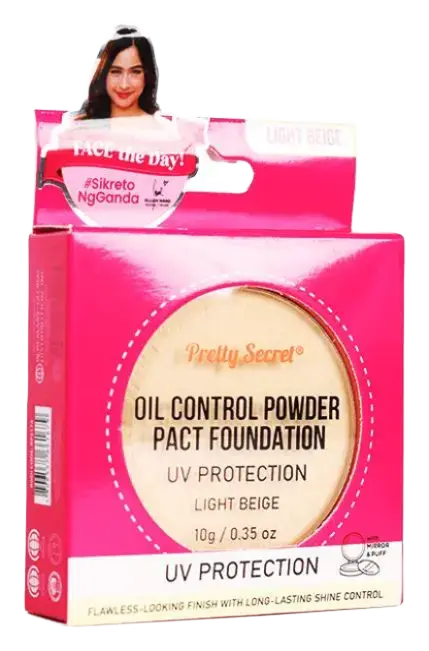 Pretty Secret Oil Control Powder Pact Foundation Light Beige