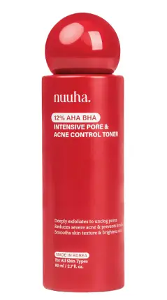 Nuuha Beauty 12% AHA BHA Intensive Pore & Acne Control Toner